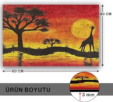 Decorative Door front Mat with Monnhein Design, Outdoor/In-Home/Bathroom/Kitchen/Bedroom/Entrance Mats (Africa, 40x60)