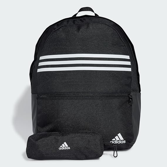 adidas Unisex Classic Horizontal 3-Stripes Backpack, Black, NS, Backpack