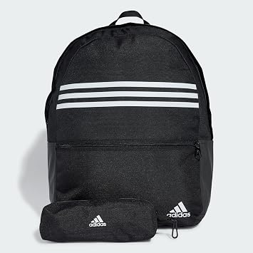 adidas Unisex Classic Horizontal 3-Stripes Backpack, Black, NS, Backpack