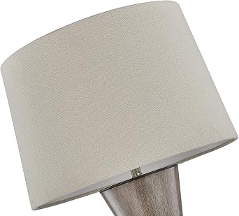 Lovisa Table Lamp Luxury Wooden Lamp with Fabric Shade, Hourglass Design, Modern Commercial Grade Lighting for Bedroom or Living Room