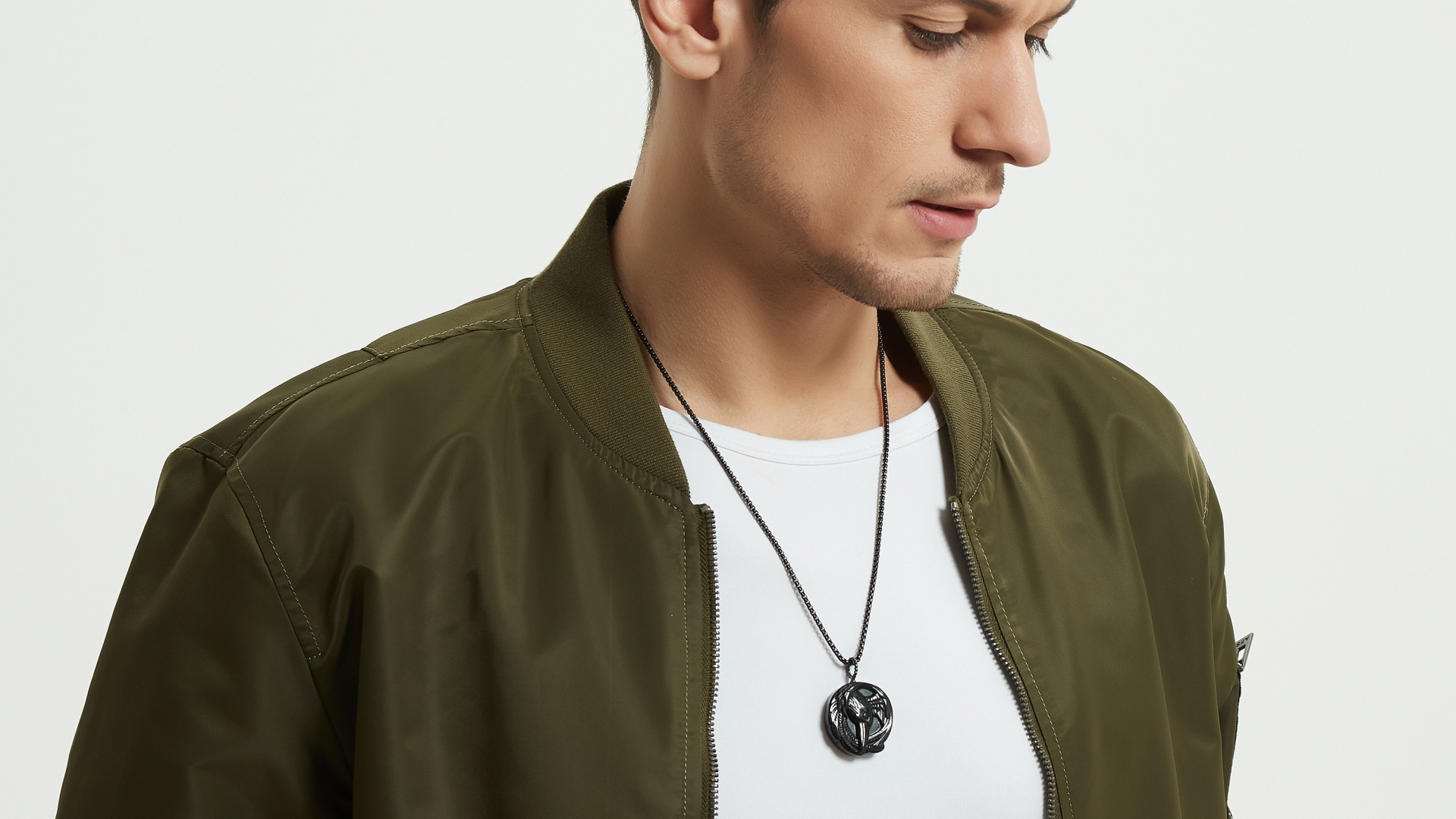 COAI Collana da Uomo con Pendente Leone in Ossidiana Nera, Collana Ossidiana da Uomo con Ciondolo Pietra Naturale Cordino Regolabile