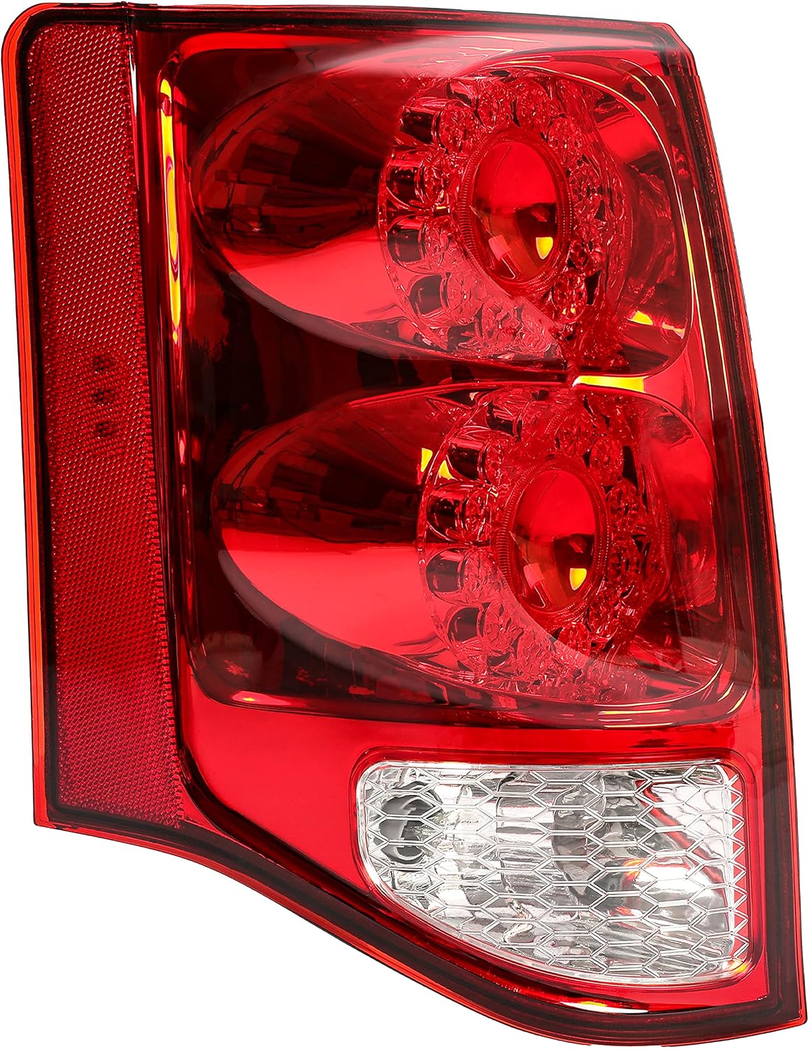 Kojem Tail light Compatible with 2011-2020 Dodge Grand Caravan Driver Side Replacement for 05182535AF Red Lens w/Bulbs
