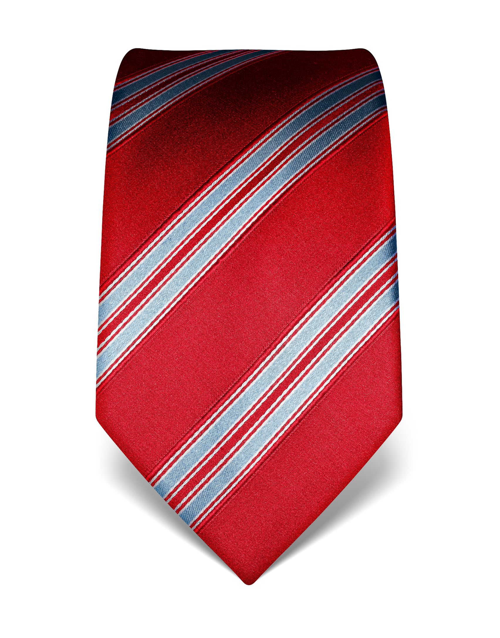 Vincenzo Boretti Herren Krawatte reine Seide gestreift edel Männer-Design zum Hemd mit Anzug für Business Hochzeit 8 cm schmal/breit