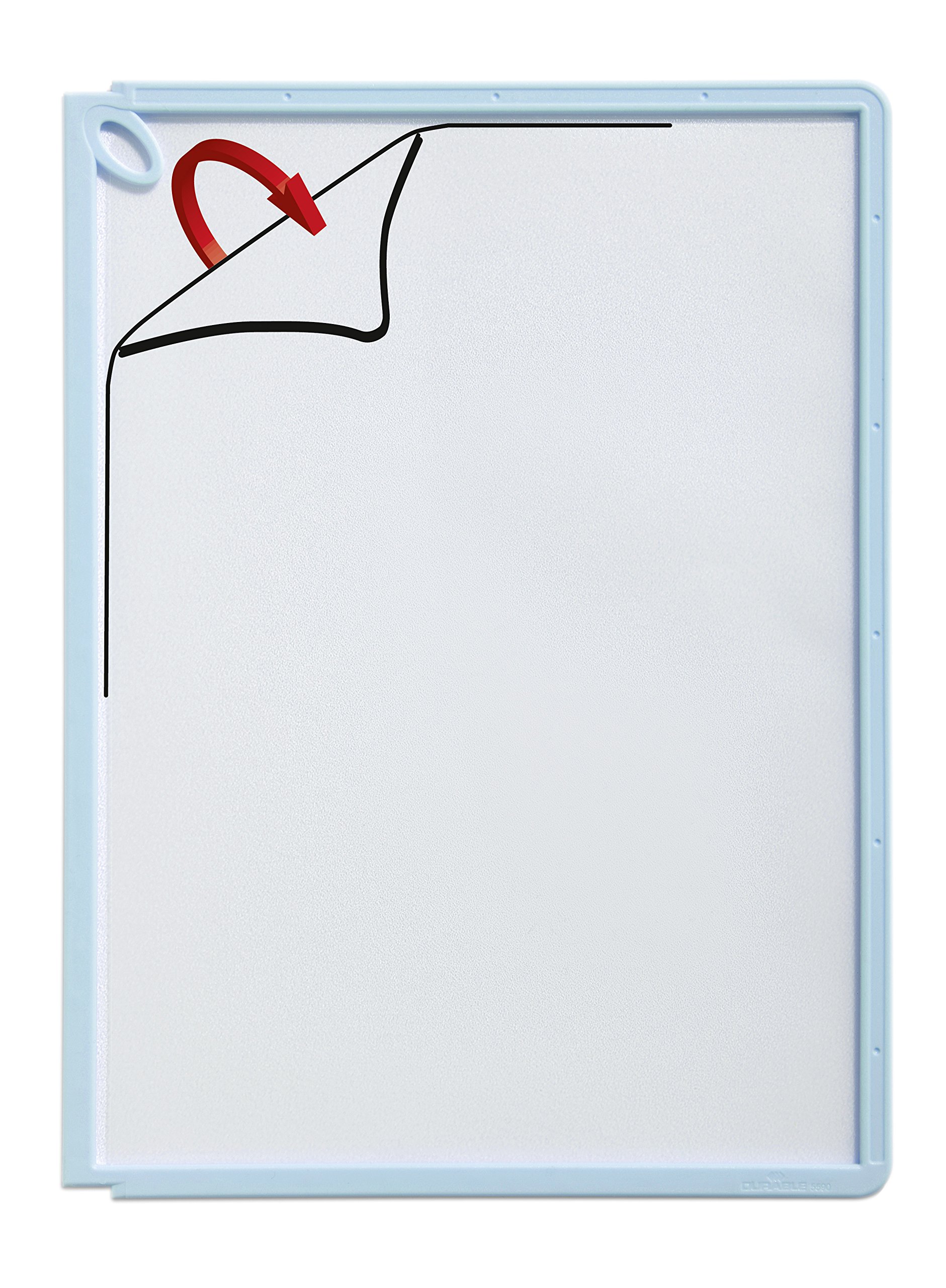 Durable Antibakterielle Sichttafel A4, 5 Stück, blau, 591306