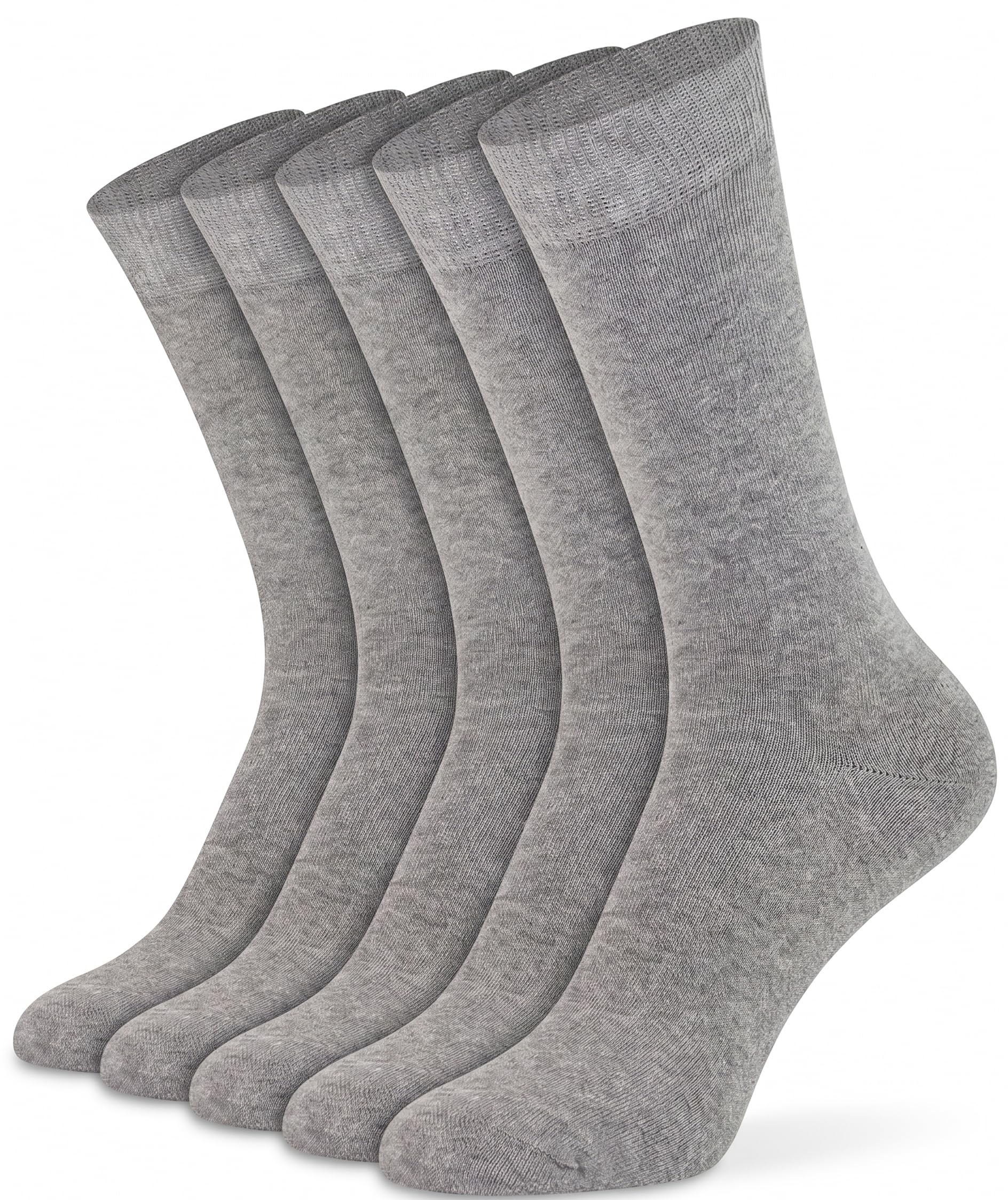 Mysocks Unisex Extra Fine Combed Cotton Crew Socks |5 Pairs Set | Seamless Toe | Make Your Steps Enjoyable