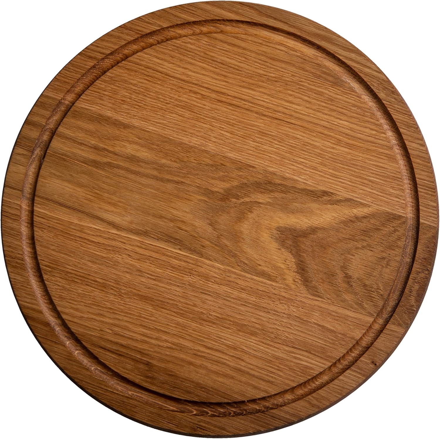 Oak Round Chopping Board, Reversible Cutting Boards for Kitchen, 40cm