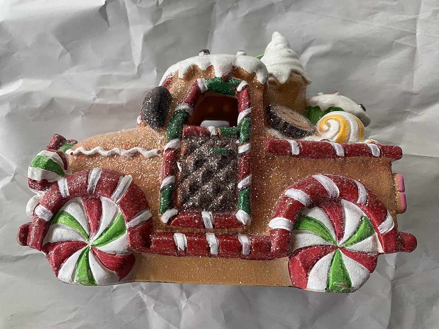 Christmas Decoration 8” Light Up Gingerbread Car