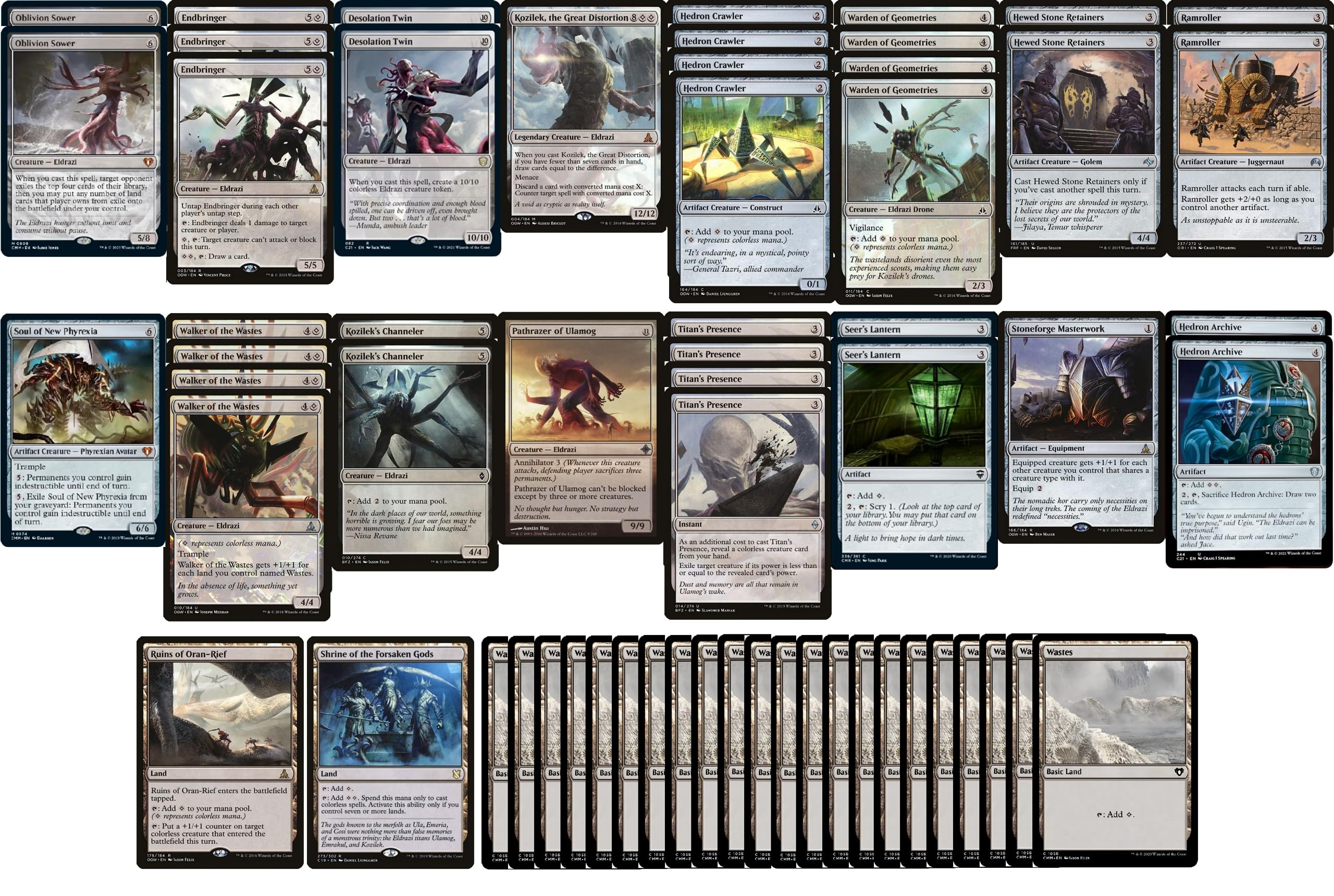 Elite Colorless Eldrazi Deck - Modern Legal - Custom Built - Magic The Gathering - MTG - 60 Card