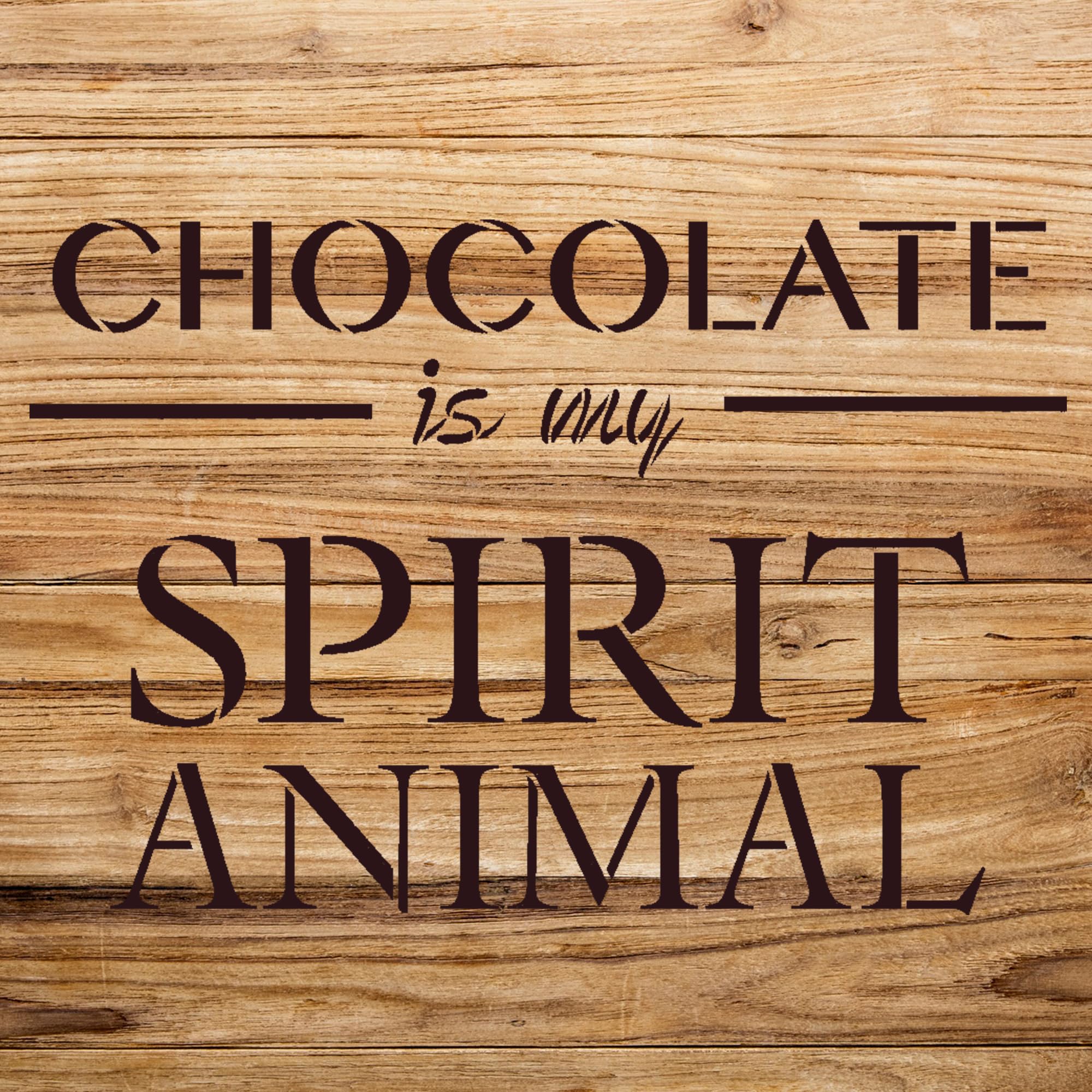 Chocolate Stencil Pattern for Wood Signs and Crafts, Reusable Mylar Template, Ideal for Home Decor and Creative Projects - Size A3 (11.7