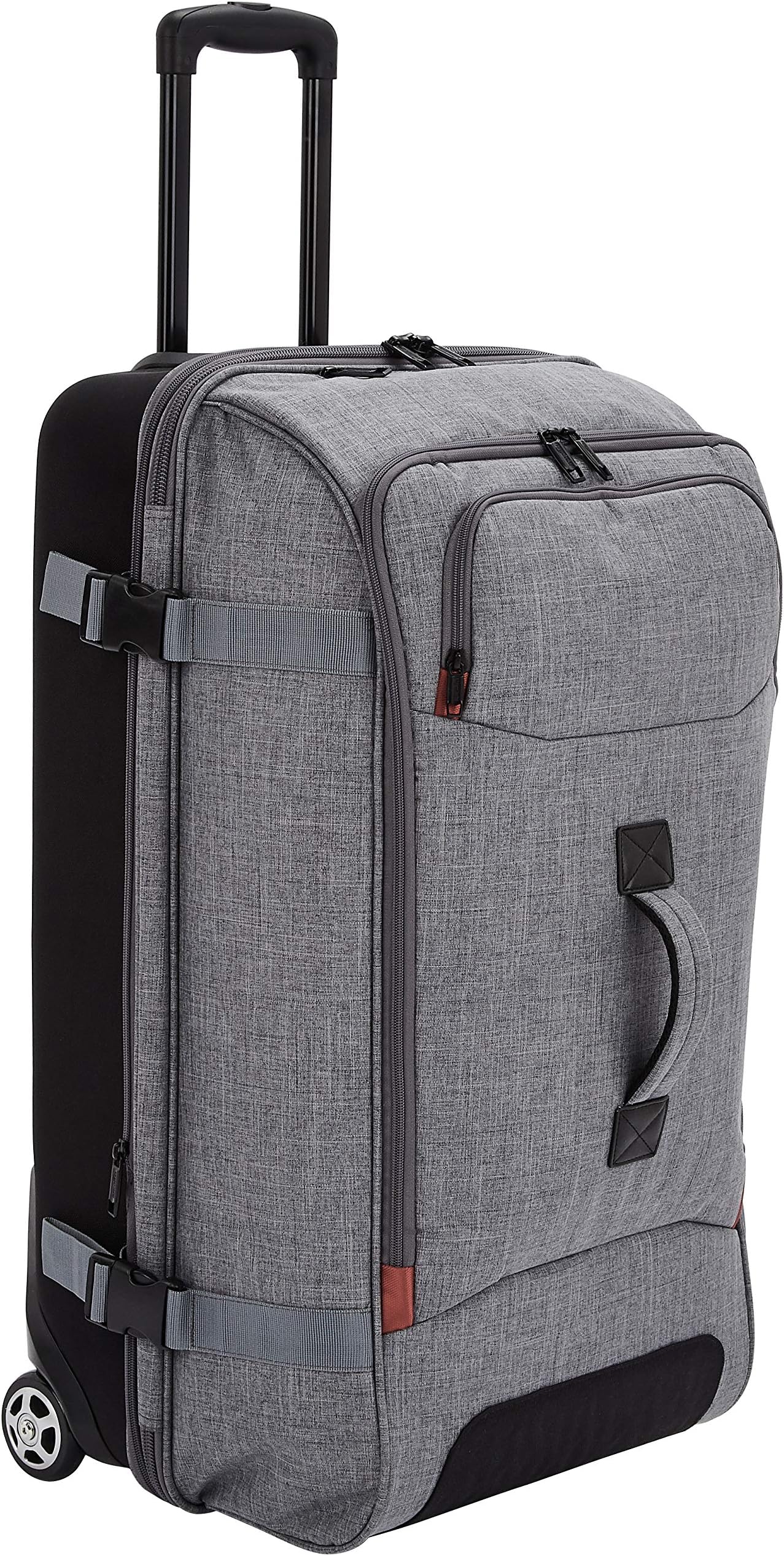 Amazon BasicsRolling Travel Duffel Bag Luggage With Wheels, Large, Grey