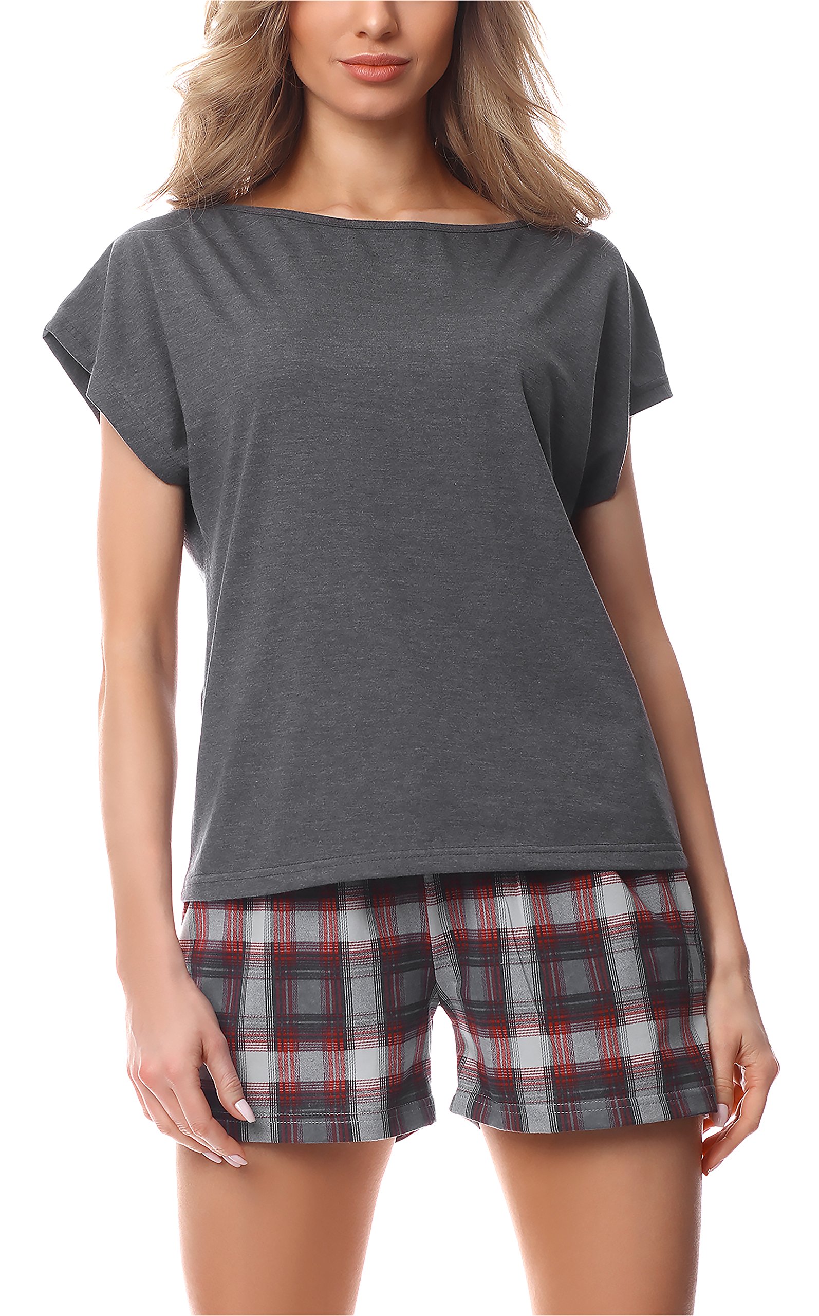 Merry Style Women's Pyjamas MS10-178 (DarkMelange/Claret, XXL)