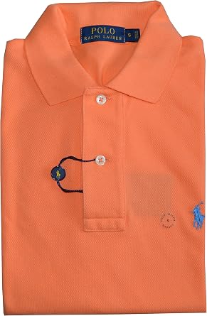 POLO RALPH LAUREN Mens Classic-Fit Mesh Polo Shirt-LO-M Light Orange