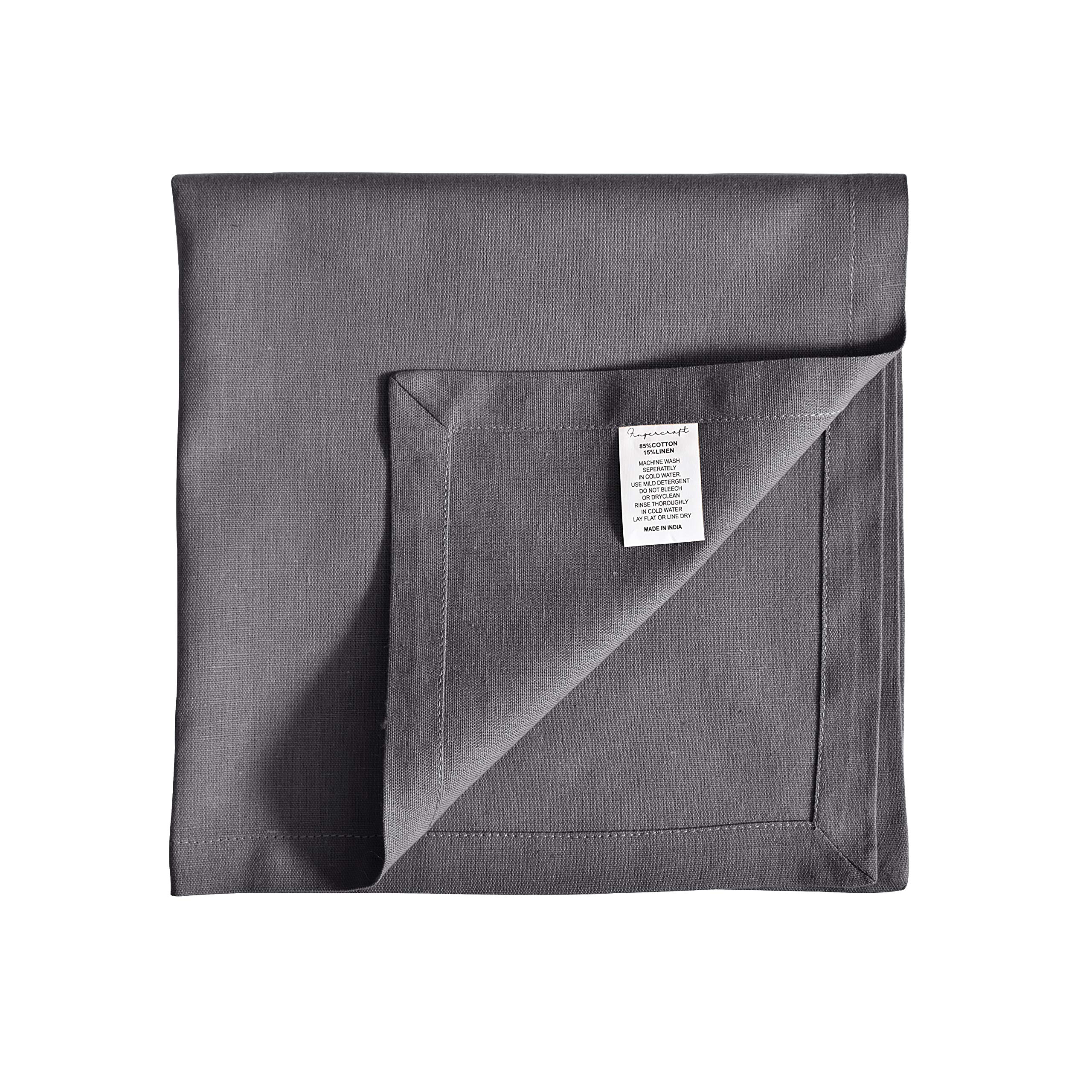Serviettes De Table En Coton-lin FINGERCRAFT - Lot De 12, 18x18 Cm, Qualité Supérieure, Coins Onglet (Violet)