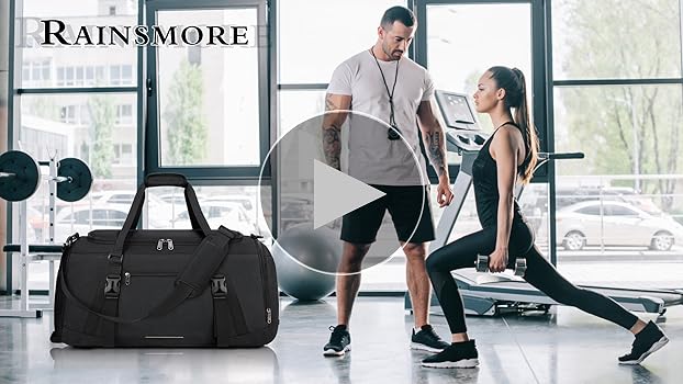 RAINSMORE Bolsa Deporte Hombre Mujer Bolsa de Viaje con Compartimento para  Zapatos 55L Grande Impermeable Bolsa Gimnasio Fin de Semana Travel Duffle  Bag Negro : : Deportes y aire libre