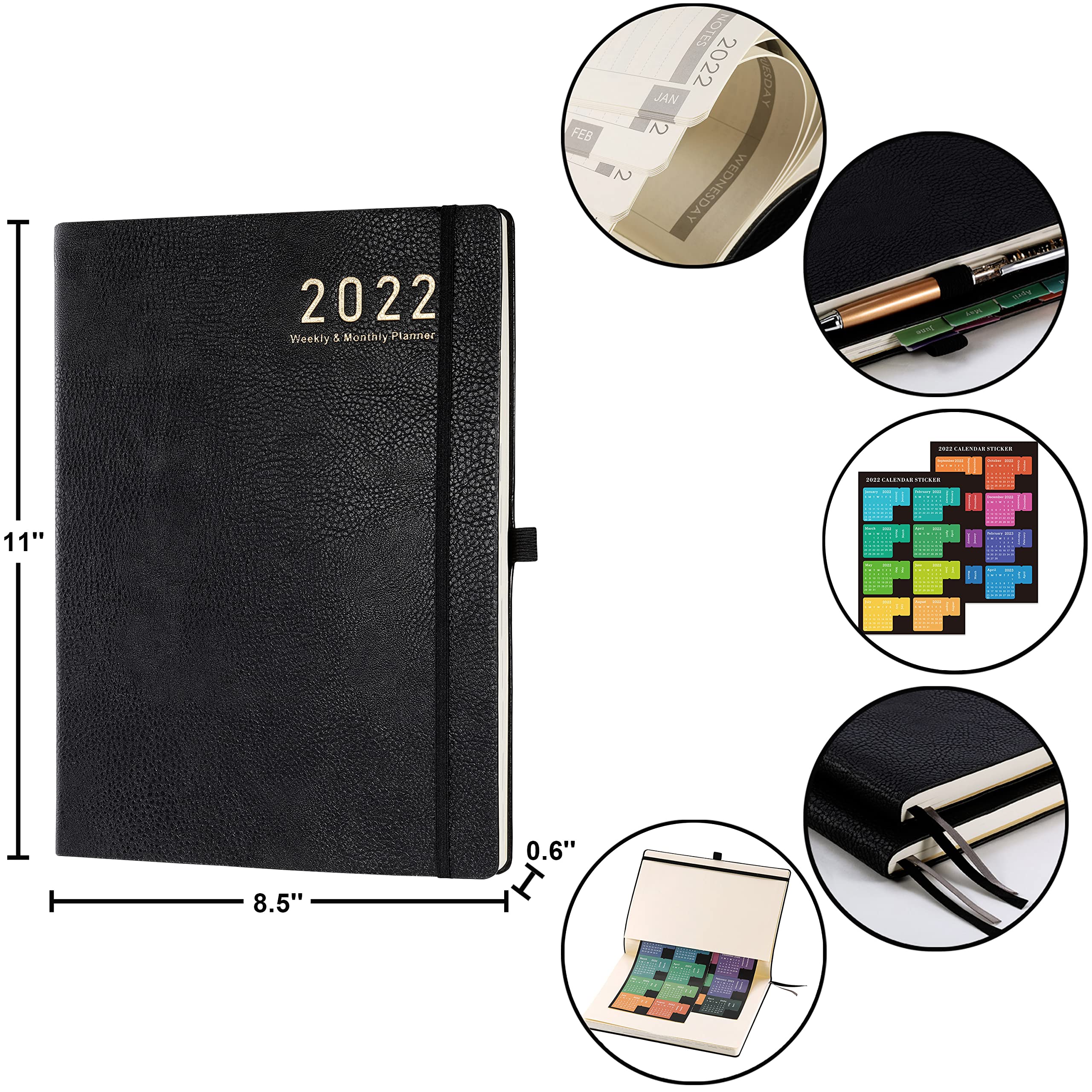 2022 Planner Planner 2022 Weekly & Monthly, 8.5" x 11", Jan. 2022