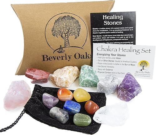 Miniatura 2 de Beverly Oaks Cristales curativos naturales crudos y piedras rodadas con infusión de energía, piedras de chakra para curación de cristales, el mejor