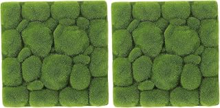 Artificial Moss Mat Wall Moss Panel DIY Synthetic Turf Landscape Artificial Grass Mats Lawn Carpet Wall Background Decor for Wedding Home Backyard Patio Balcony Decor (Pack of 2)