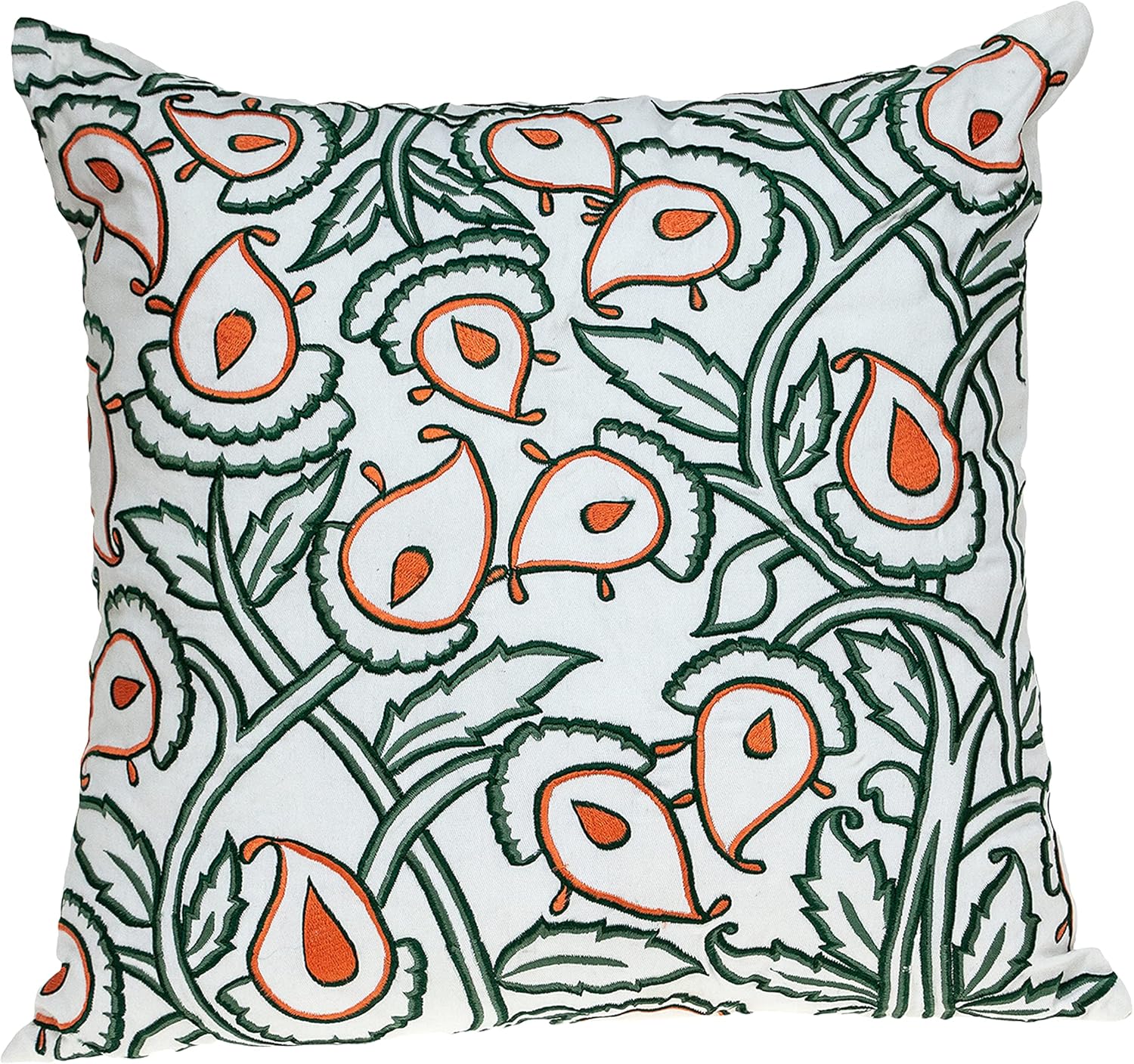 Parkland Collection Celeste Accent White Pillow Cover with Poly Insert