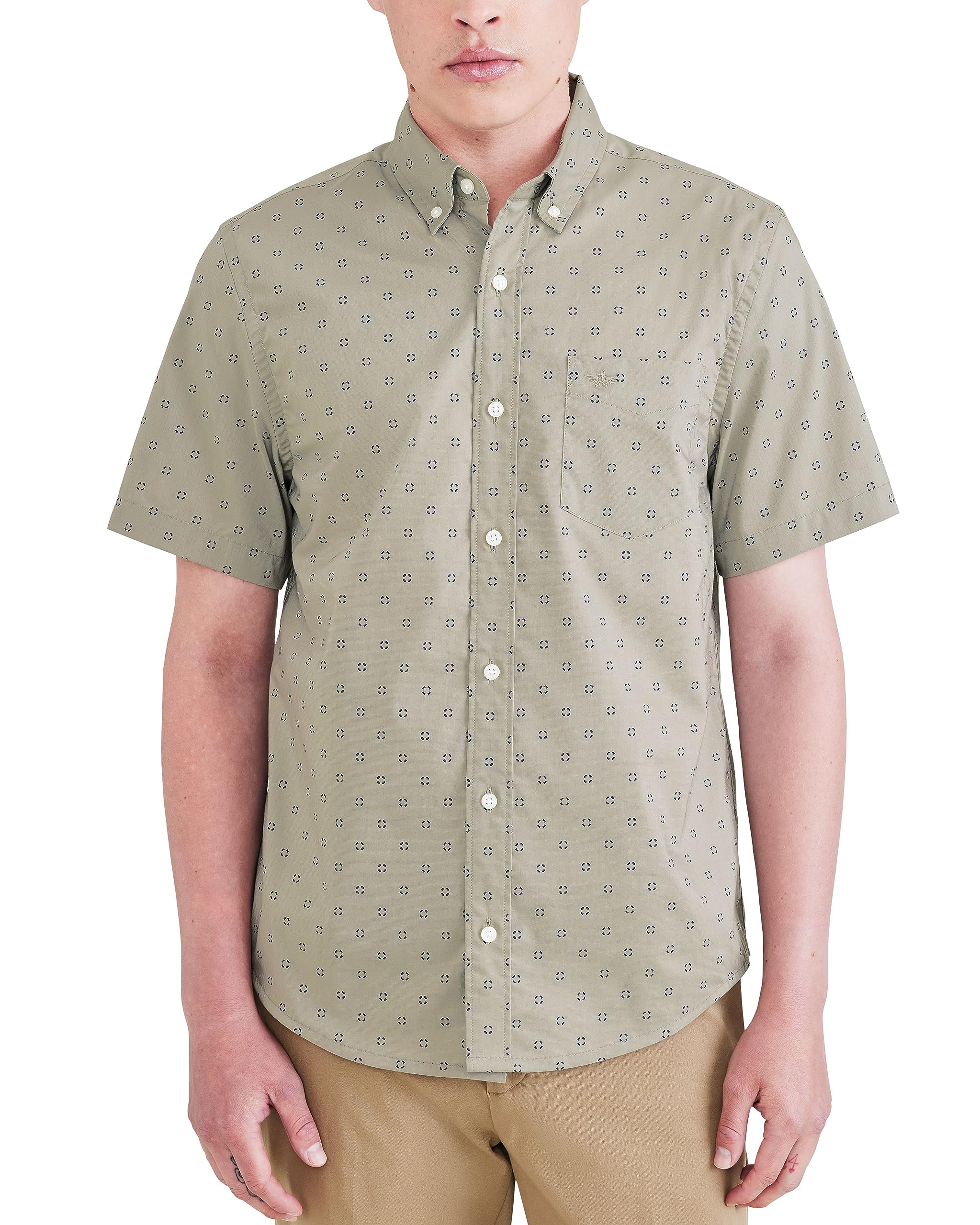 dockers short sleeve dress shirts Dockers Boxy short sleeve shirt Green