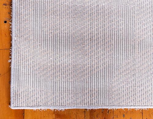 Miniatura 8 de Unique Loom Floral Shag Collection - Alfombra tallada, 8 x 10 pies, color gris