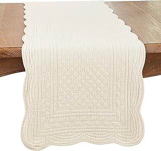 Saro Lifestyle 100% Cotton Charming Quilted Table Runner, 16
