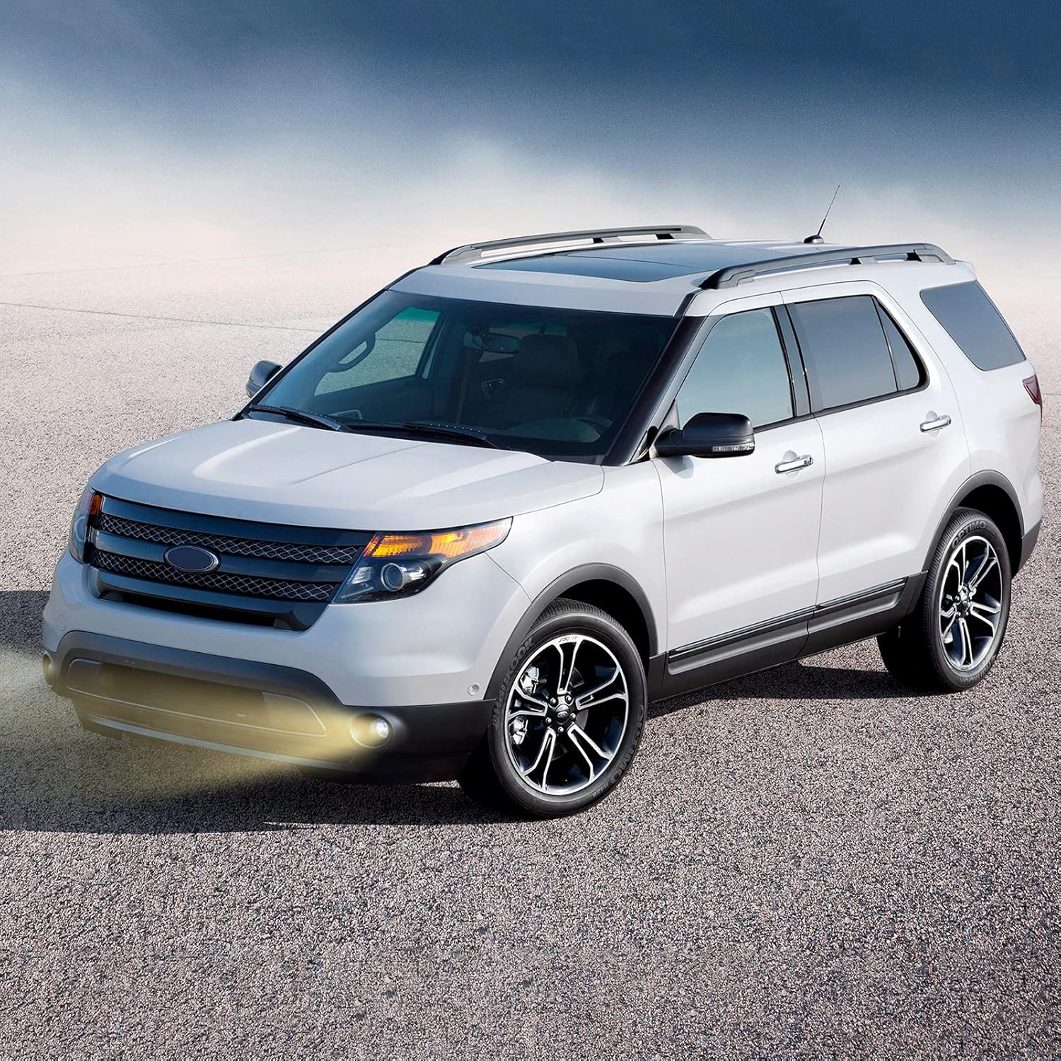 DLAA Fog Lights For Ford Explorer 2013 2014 2015 Front Fog Lamps Kit Car Styling Spot Light With Cables and Switch, Clear Lens - 1 Pair