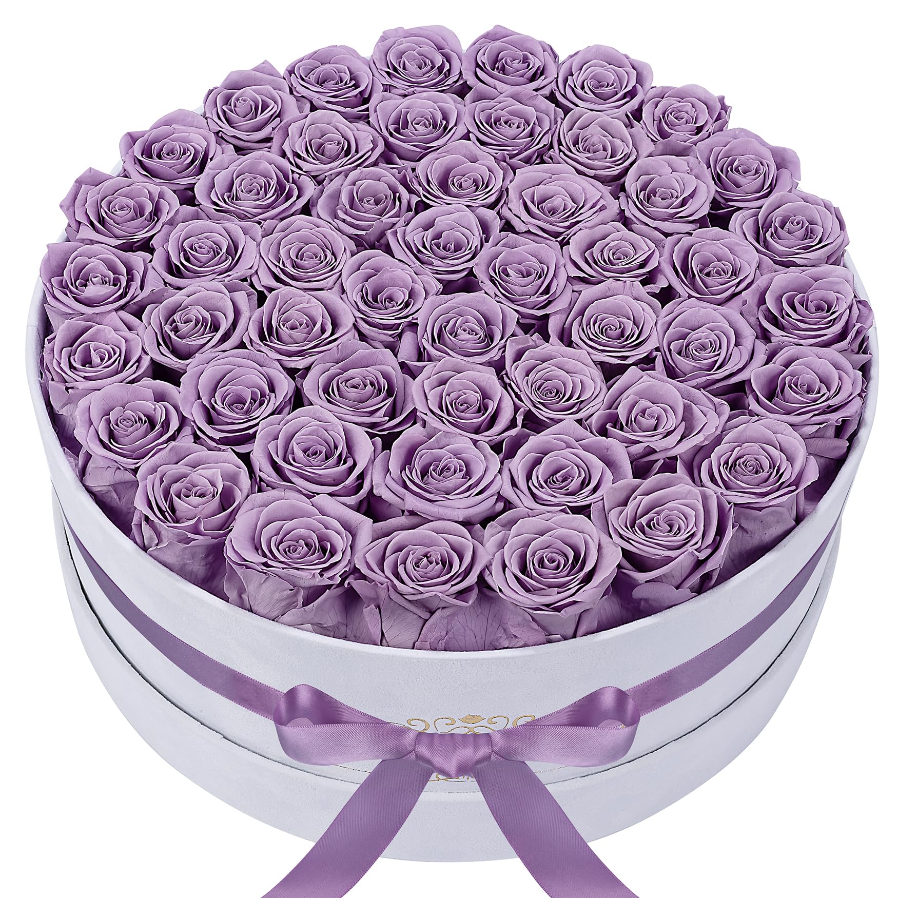 Perfectione Roses 50 Preserved Roses in Velvet Box, Flowers for Delivery