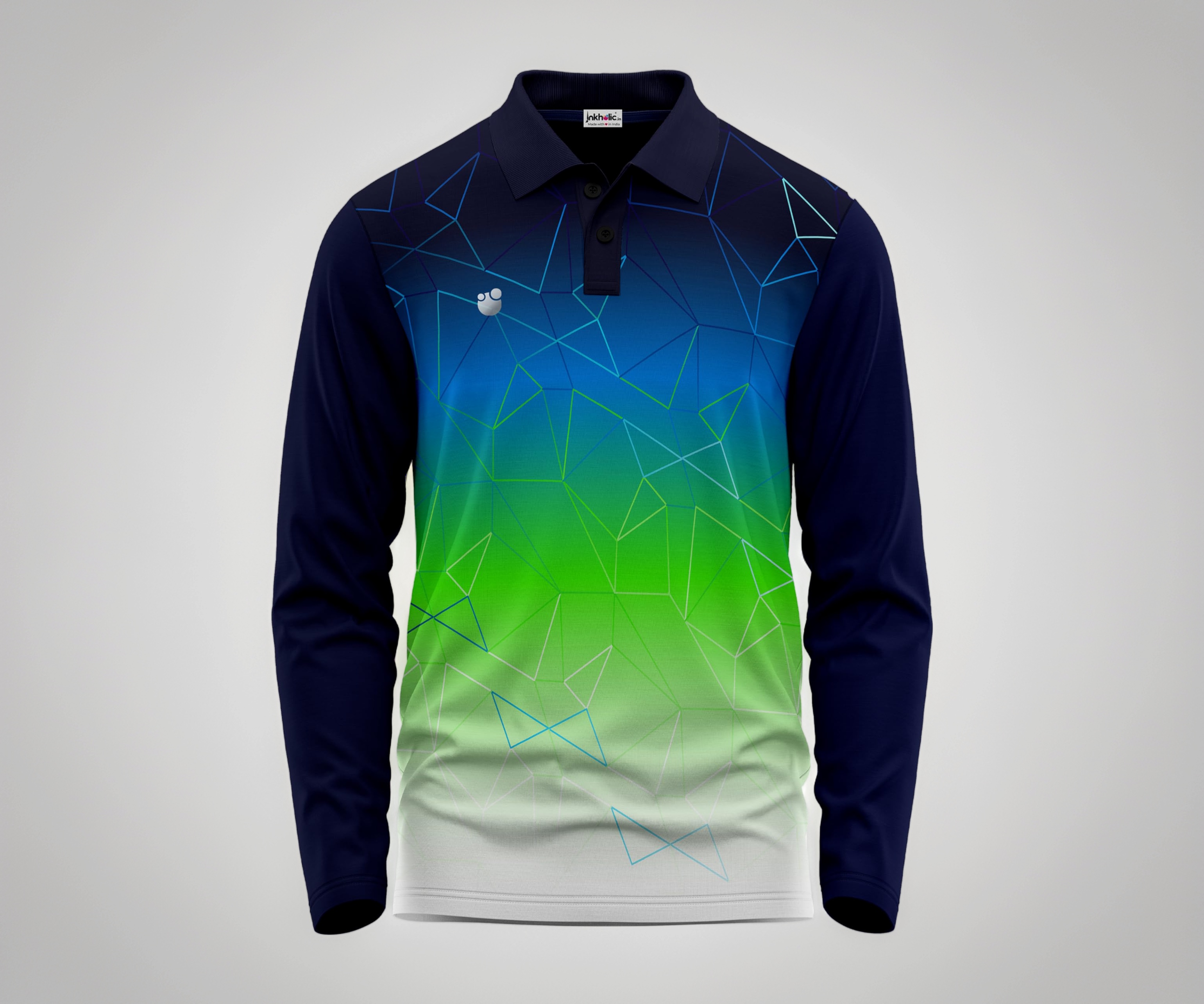Inkholic Men Navy Full Sleeve Jersey IN1500F (X-Large) - Image 1