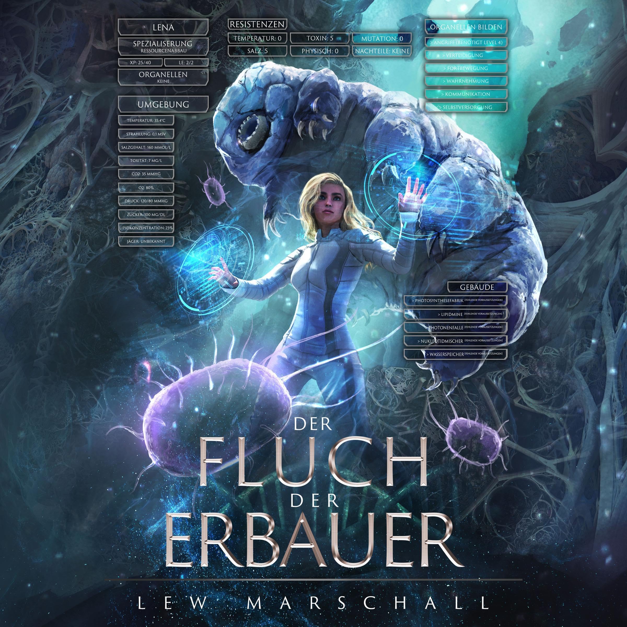 Cover art for Der Fluch der Erbauer. Ein Fantasy-LitRPG-Roman