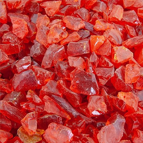 Miniatura 5 de 12" - 34" Fragmentos de vidrio ignífugo para uso en fosos de fuego interiores o exteriores o chimenea, 10 libras, Azul marino oscuro