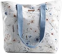 Vista 46 de Maison d' Hermine - Bolsa de lona de algodón reutilizable para mujeres, con asa para el hombro, bolsas a granel para compras y viajes