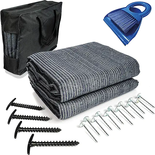 Alfombra de Camping Mr Nomad 3x2,5m Azul/Gris para Carro Tienda Comanche