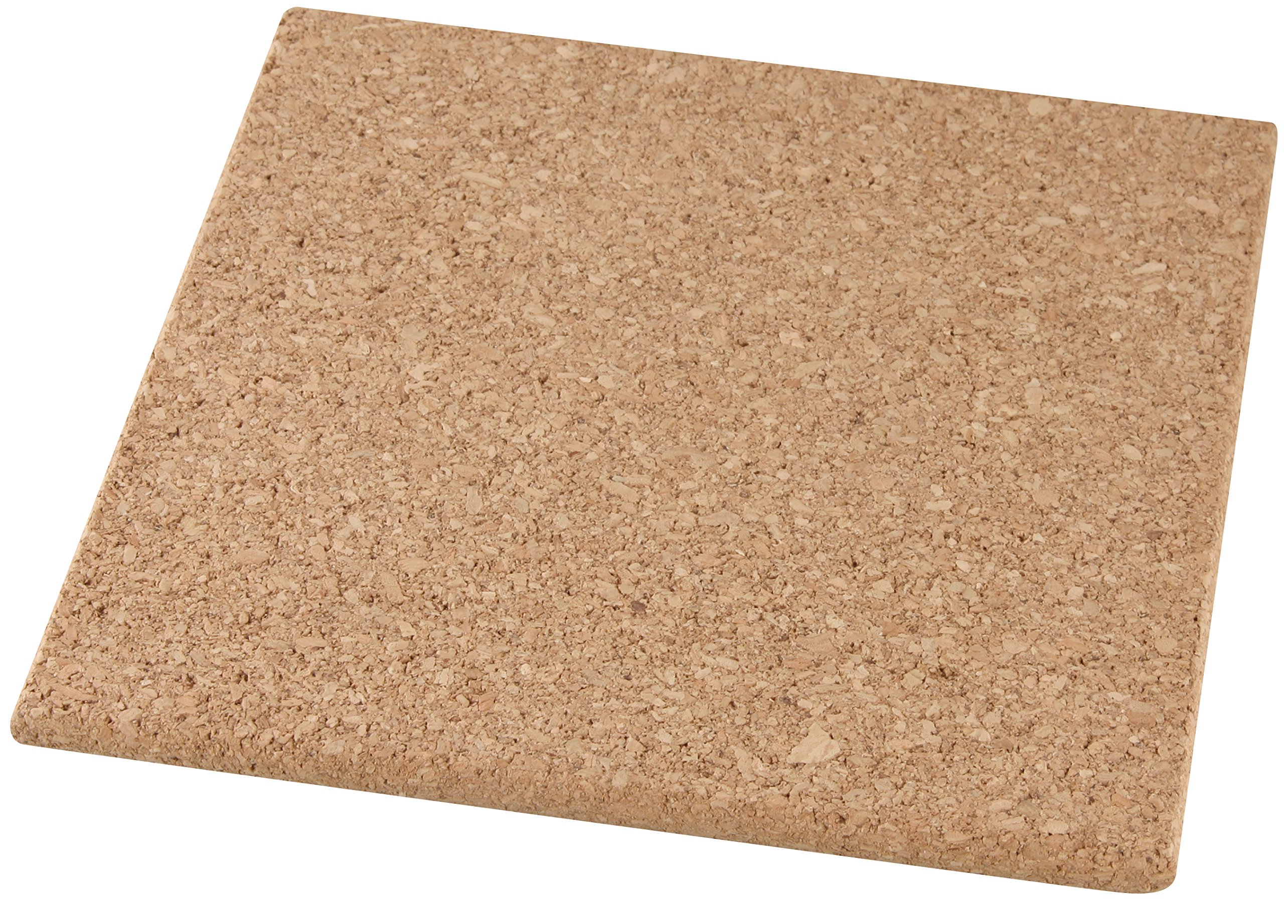 Fackelmann7.5 x 7.5" Natural Cork Rectangular Trivet, Brown