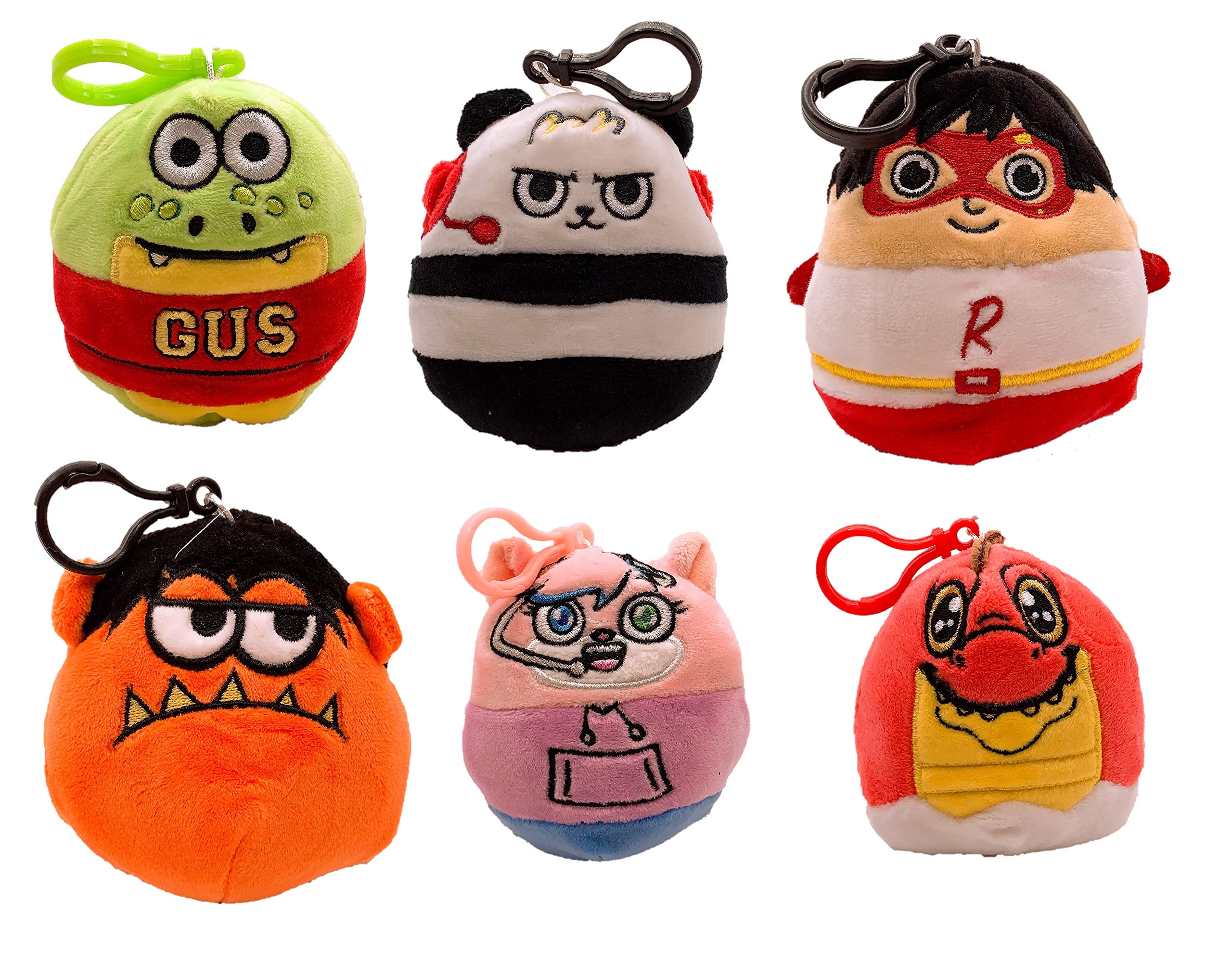 Squishmallow Kellytoy 2020 Set of 6 Mini 3.5" Ryans World Collection Plush Toy