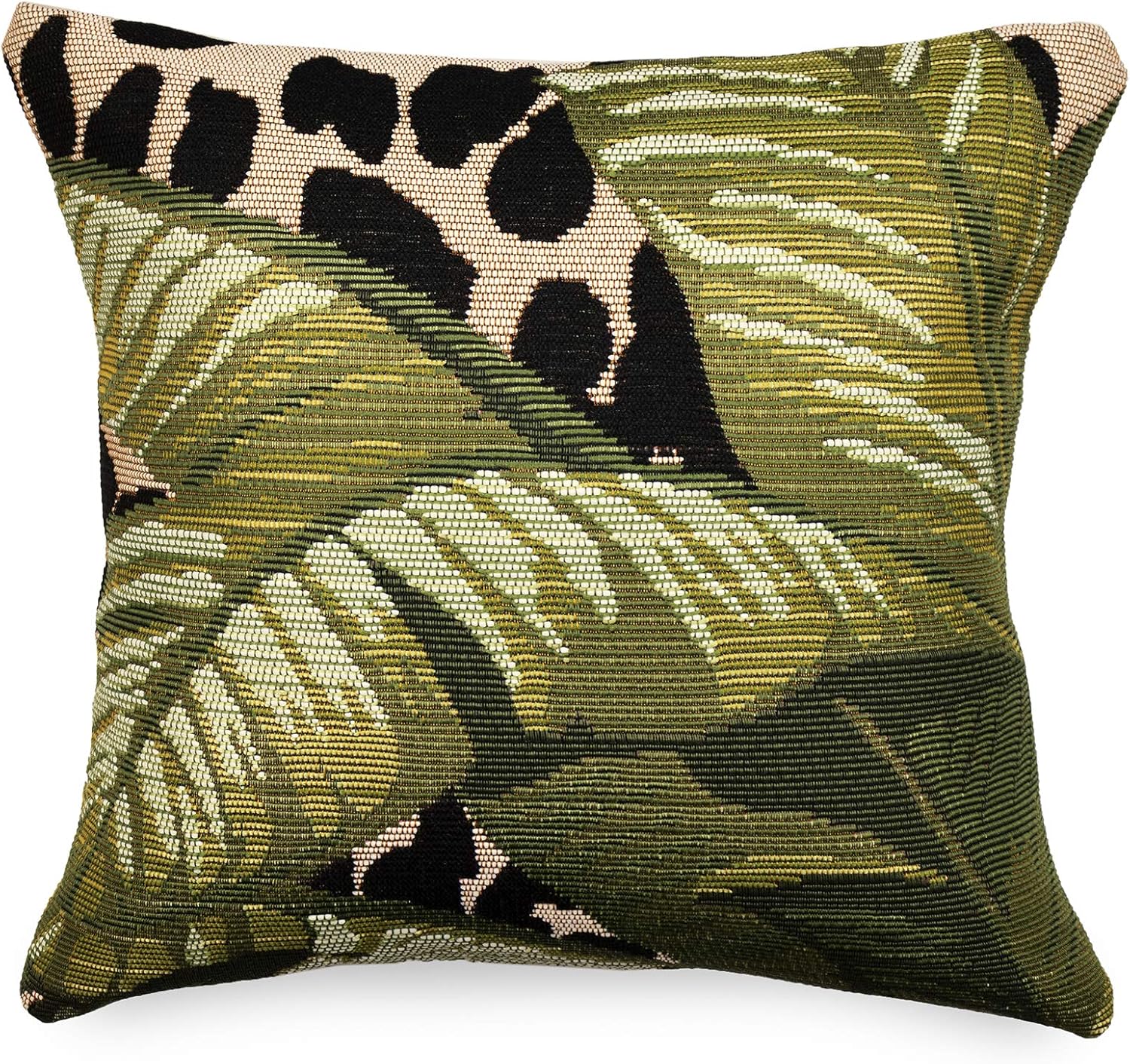 Liora Manne Marina Indoor/Outdoor Power Loomed Easy Care Pillows, 12" x 18", Safari Green