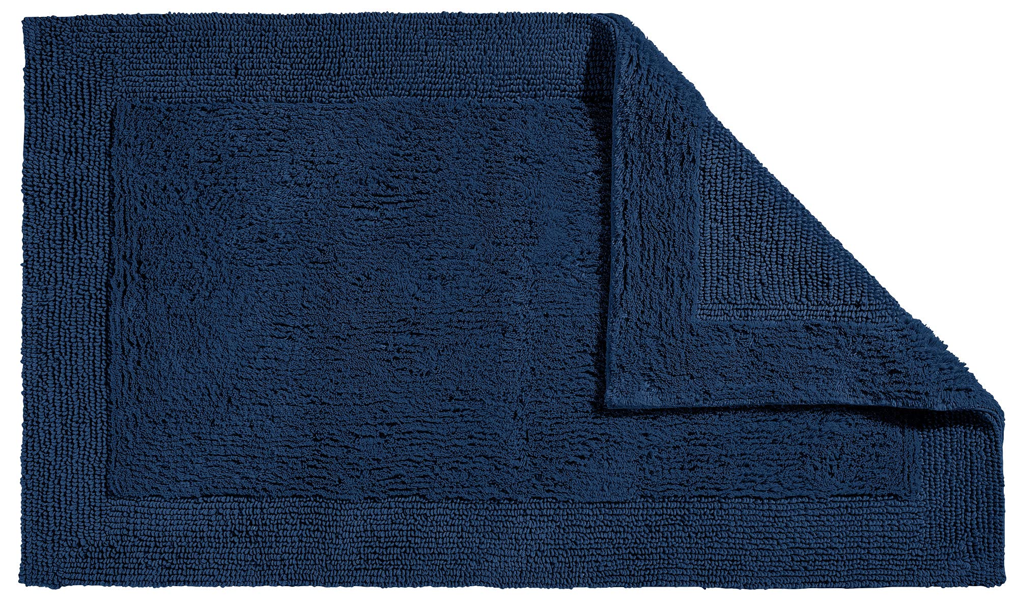 Erwin Müller Badematte, Badteppich Uni Serie Stuttgart Marine Größe 70x120 cm - extra dick, hohe Saugfähigkeit, 100% Baumwolle