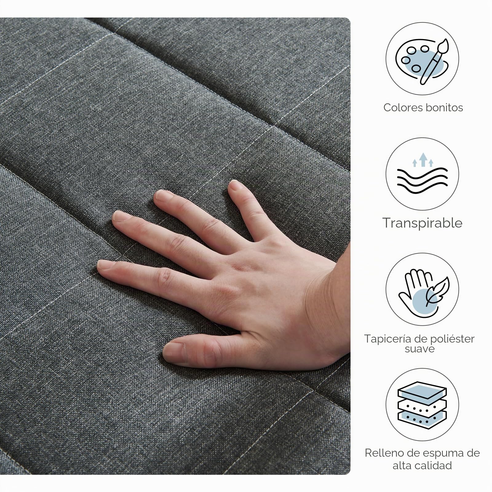 Inofia Funda de colchón plegable, bolsa de almacenamiento de colchón plegable, funda de sofá cama, funda de transporte duradera para colchón doble triple plegable de 15 cm, lavable (colchón no
