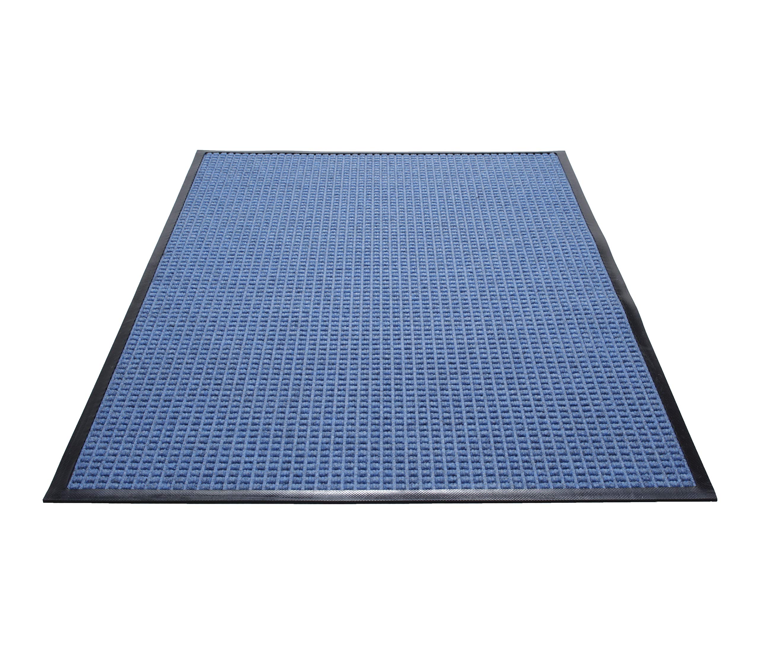 Guardian WaterGuard Indoor/Outdoor Wiper Scraper Floor Mat, Rubber/Nylon, 4'x6', Blue