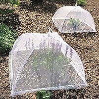 Vista 5 de Simply Genius Carpa de Malla Emergente para Cubrir Alimentos - 17 x 17 pulgadas, Blanco, Paquete de 3, Compacta - Elementos Esenciales para Acampar