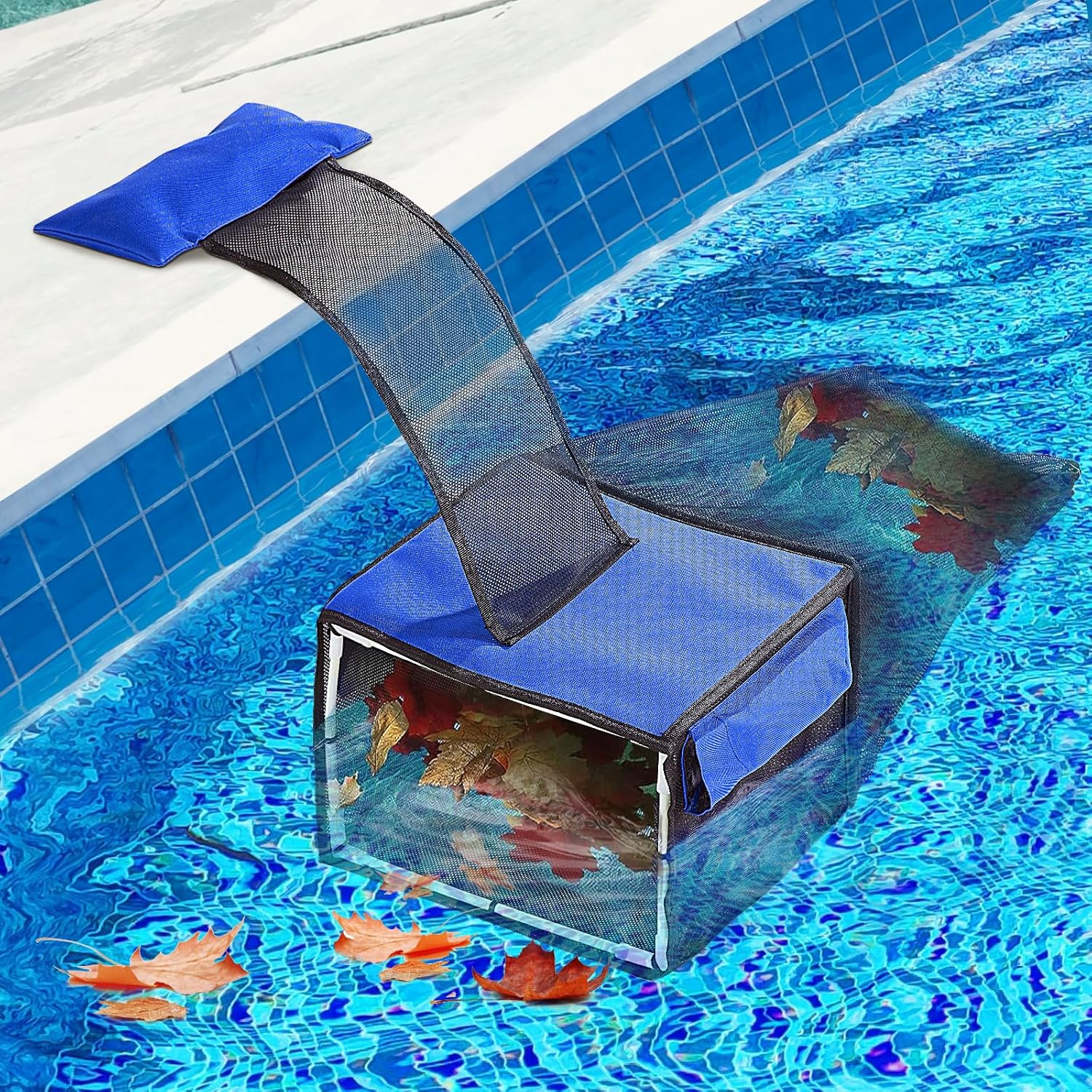 BALAPET Hands Free Pool Skimmer for Swimming Pool, Pool Leaf Catcher with Long