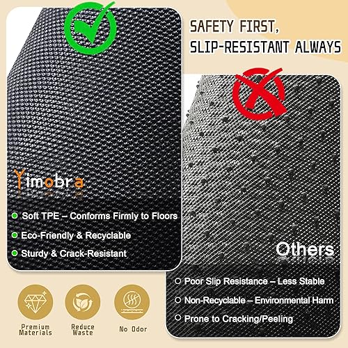 Miniatura 4 de Yimobra - Tapete duradero para puerta delantera, tapete resistente para interiores y exteriores, tapete de goma antideslizante para entrada, fácil