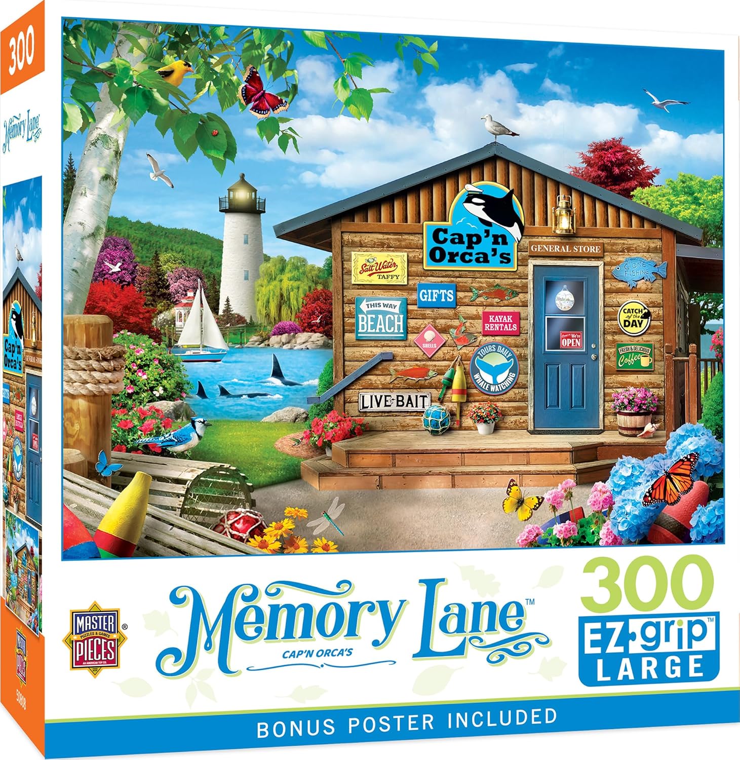 Masterpieces 300 Piece EZ Grip Jigsaw Puzzle - Cap'n Orca's - 18"x24"