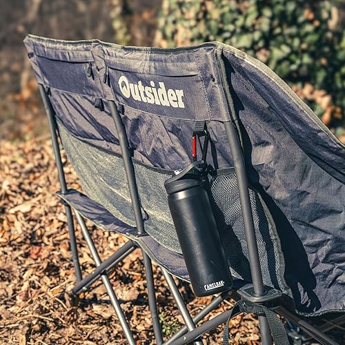 Miniatura 4 de OUTSIDER Silla de descanso acolchada Love Seat, sofá plegable de gran tamaño, sofá biplaza portátil para exteriores, soporta 500 libras para playa,