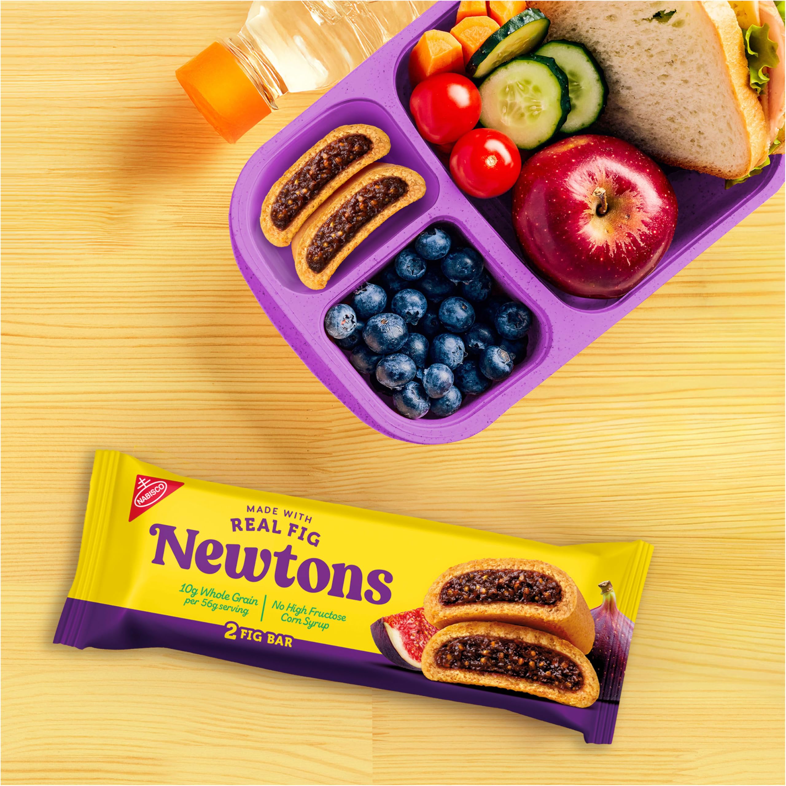 Newtons miękkie i owocowe ciasteczka figowe do żucia, 40 opakowań przekąsek (2 ciasteczka w opakowaniu, 4 pudełka)