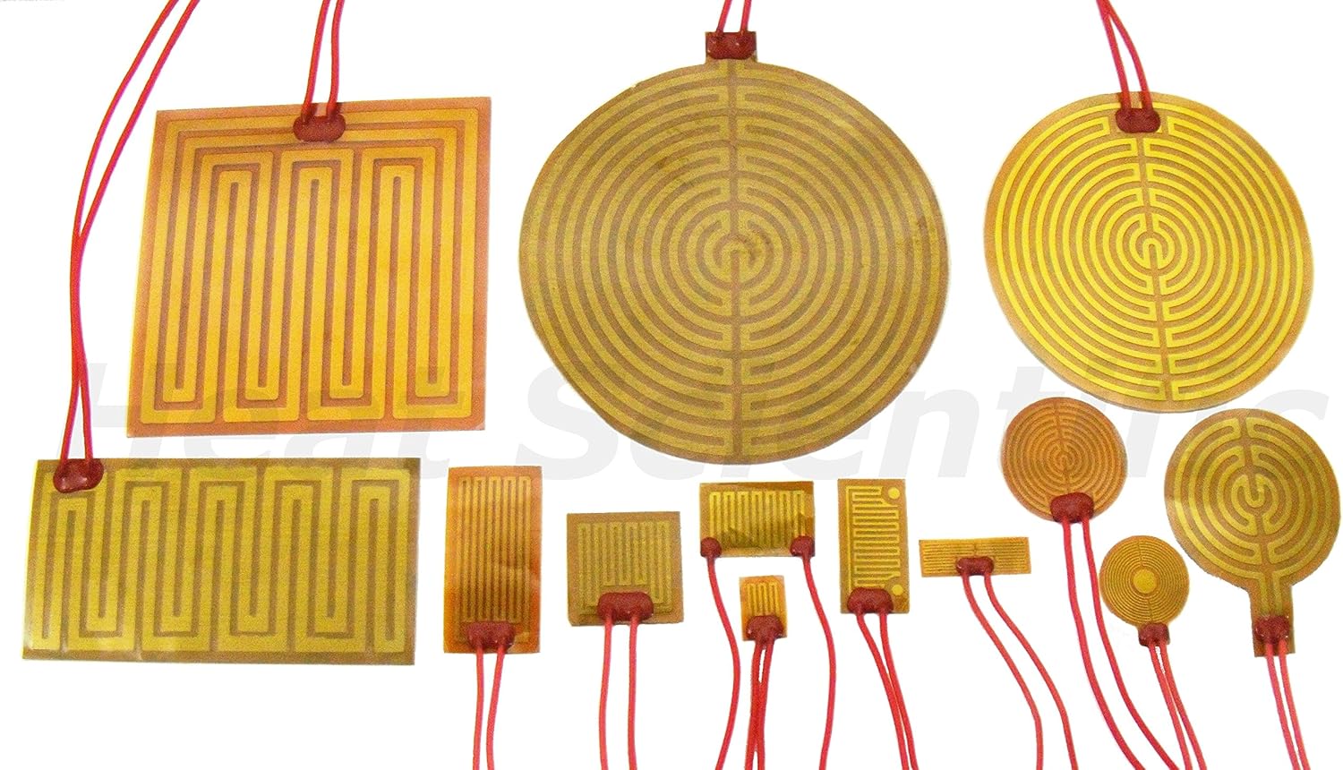 (2pcs) Heat Scientific Polyimide Flexible Heater Kapton Film Heater