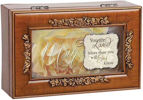 Miniatura 2 de Cottage Garden Mom You are Loved - Caja de música con diseño de rosa pequeña en relieve, reproduce el viento debajo de mis alas