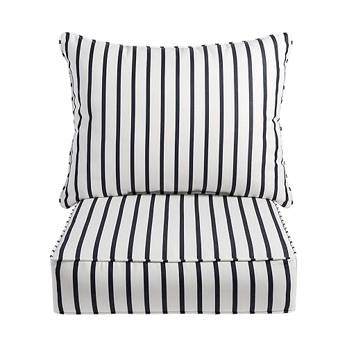 Sunbrella Deep Seating Cushion Set - Outdoor Chair Pad &
