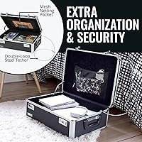 Vista 6 de Vaultz Storage Lock Box - 6.5 x 23 x 13.5 Inch - Secure Dorm Storage Trunk with Combination Lock - Ideal Briefcase, Medicine Box, and Personal Item
