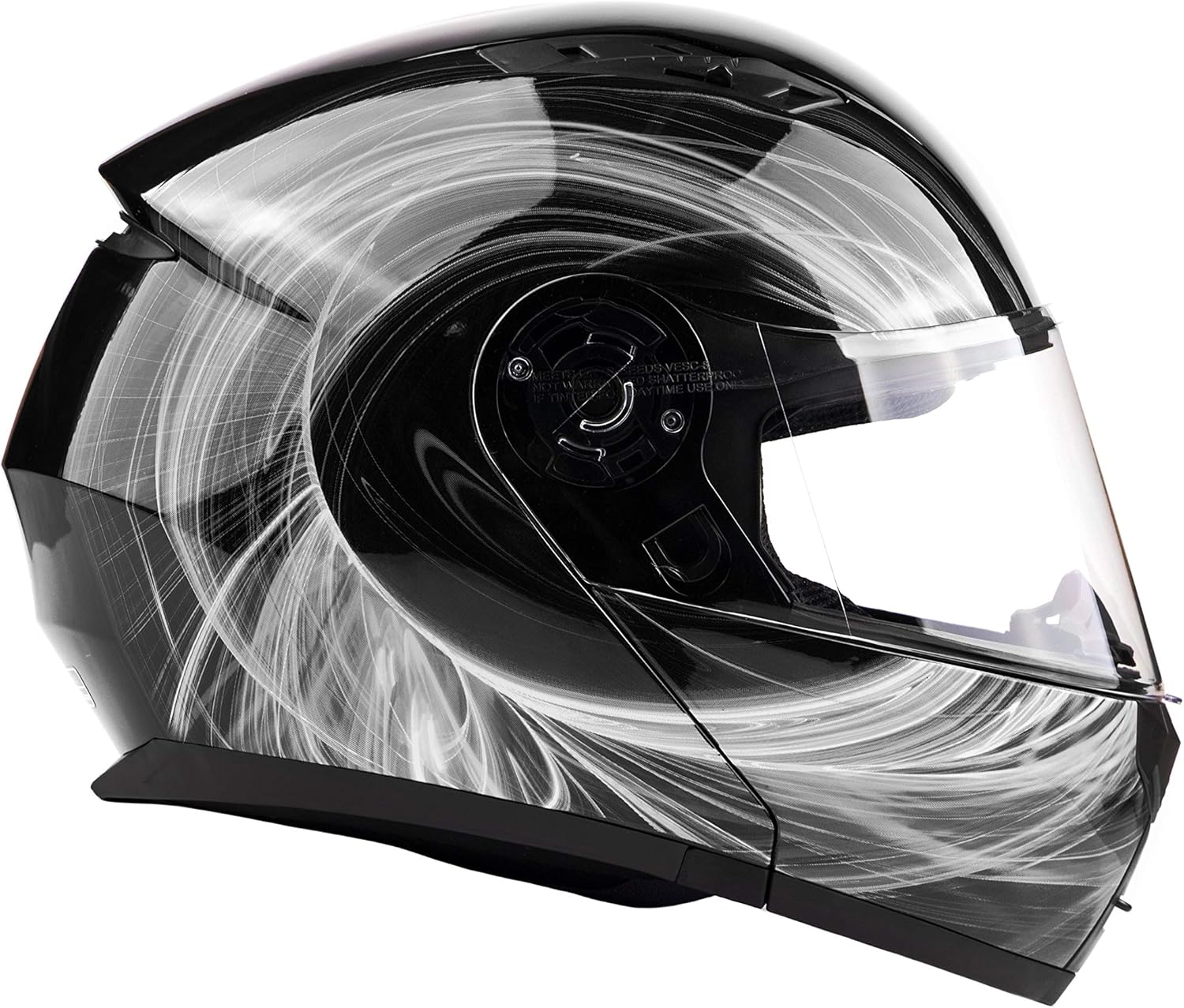 Adult Dual Lens (not Heated) Modular Snowmobile Helmet DOT Full Face Flip-up Typhoon TH158