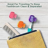 Vista 6 de Mspan Funda para Cabezal de Cepillo de Dientes Eléctrico: Tapa Sónica para Cepillo de Dientes, Protector de Viaje, Clip de Protección de Plástico